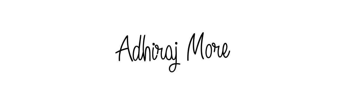 The best way (Angelique-Rose-font-FFP) to make a short signature is to pick only two or three words in your name. The name Adhiraj More include a total of six letters. For converting this name. Adhiraj More signature style 5 images and pictures png
