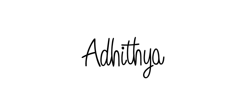 Design your own signature with our free online signature maker. With this signature software, you can create a handwritten (Angelique-Rose-font-FFP) signature for name Adhithya. Adhithya signature style 5 images and pictures png