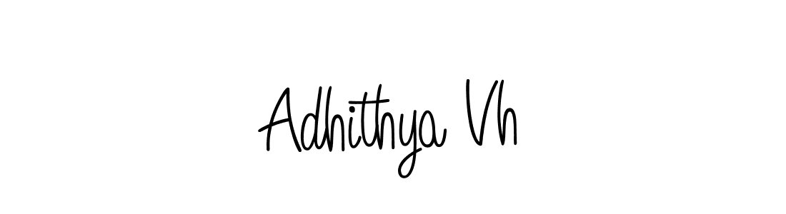 Design your own signature with our free online signature maker. With this signature software, you can create a handwritten (Angelique-Rose-font-FFP) signature for name Adhithya Vh. Adhithya Vh signature style 5 images and pictures png