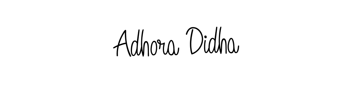 Design your own signature with our free online signature maker. With this signature software, you can create a handwritten (Angelique-Rose-font-FFP) signature for name Adhora Didha. Adhora Didha signature style 5 images and pictures png