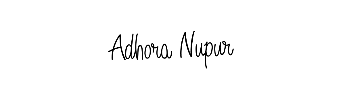 The best way (Angelique-Rose-font-FFP) to make a short signature is to pick only two or three words in your name. The name Adhora Nupur include a total of six letters. For converting this name. Adhora Nupur signature style 5 images and pictures png