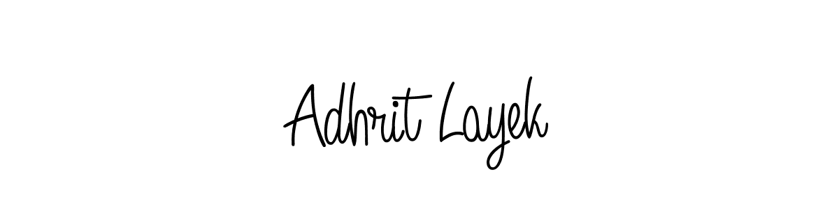 How to make Adhrit Layek name signature. Use Angelique-Rose-font-FFP style for creating short signs online. This is the latest handwritten sign. Adhrit Layek signature style 5 images and pictures png