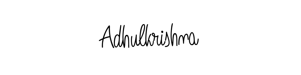 Make a beautiful signature design for name Adhulkrishna. With this signature (Angelique-Rose-font-FFP) style, you can create a handwritten signature for free. Adhulkrishna signature style 5 images and pictures png