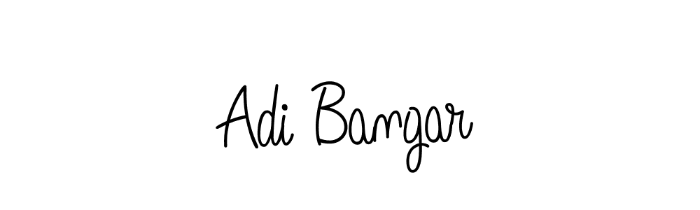 Use a signature maker to create a handwritten signature online. With this signature software, you can design (Angelique-Rose-font-FFP) your own signature for name Adi Bangar. Adi Bangar signature style 5 images and pictures png