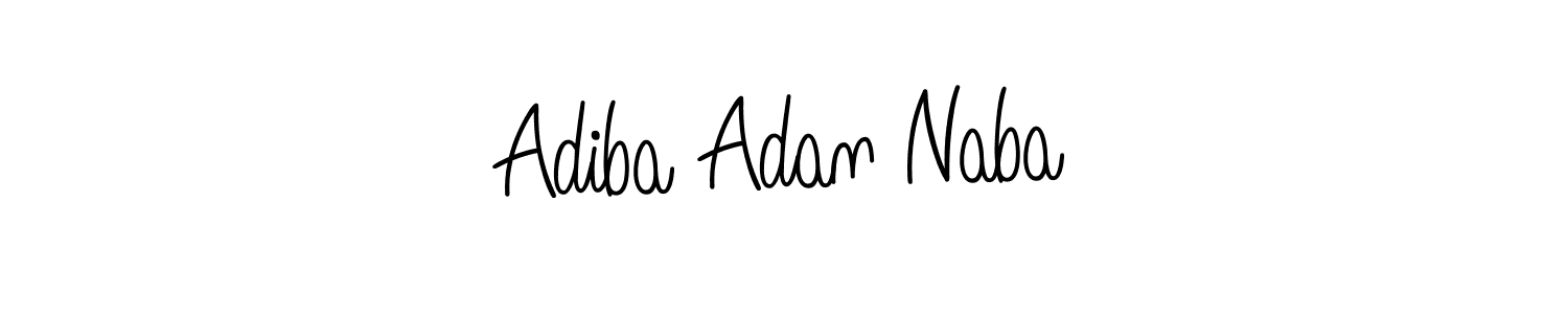Also we have Adiba Adan Naba name is the best signature style. Create professional handwritten signature collection using Angelique-Rose-font-FFP autograph style. Adiba Adan Naba signature style 5 images and pictures png