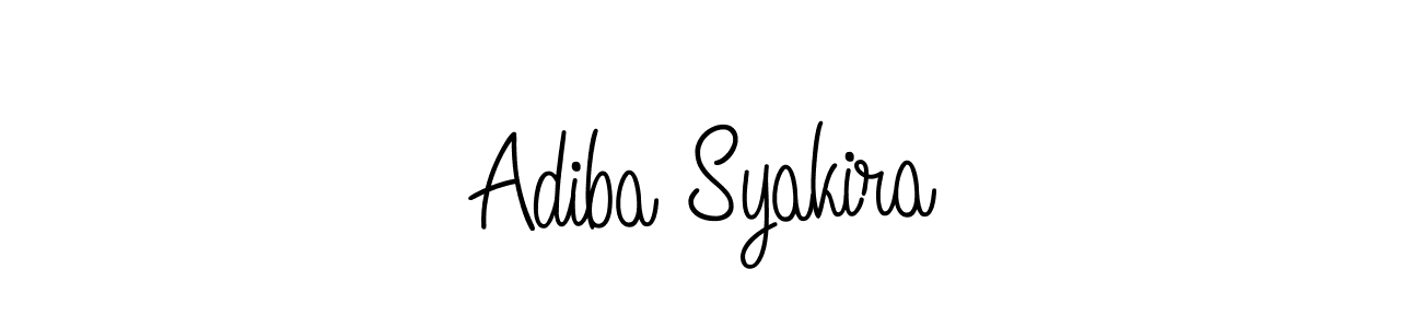 Design your own signature with our free online signature maker. With this signature software, you can create a handwritten (Angelique-Rose-font-FFP) signature for name Adiba Syakira. Adiba Syakira signature style 5 images and pictures png