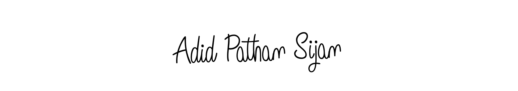 How to make Adid Pathan Sijan name signature. Use Angelique-Rose-font-FFP style for creating short signs online. This is the latest handwritten sign. Adid Pathan Sijan signature style 5 images and pictures png