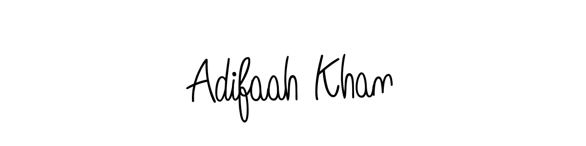 Design your own signature with our free online signature maker. With this signature software, you can create a handwritten (Angelique-Rose-font-FFP) signature for name Adifaah Khan. Adifaah Khan signature style 5 images and pictures png