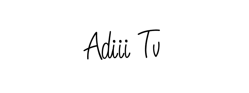 How to make Adiii Tv name signature. Use Angelique-Rose-font-FFP style for creating short signs online. This is the latest handwritten sign. Adiii Tv signature style 5 images and pictures png