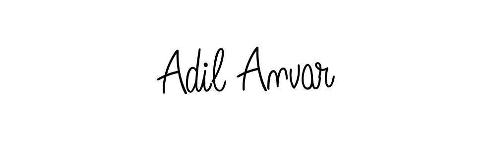 The best way (Angelique-Rose-font-FFP) to make a short signature is to pick only two or three words in your name. The name Adil Anvar include a total of six letters. For converting this name. Adil Anvar signature style 5 images and pictures png