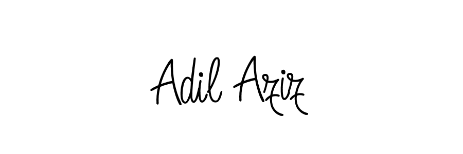 How to make Adil Aziz name signature. Use Angelique-Rose-font-FFP style for creating short signs online. This is the latest handwritten sign. Adil Aziz signature style 5 images and pictures png