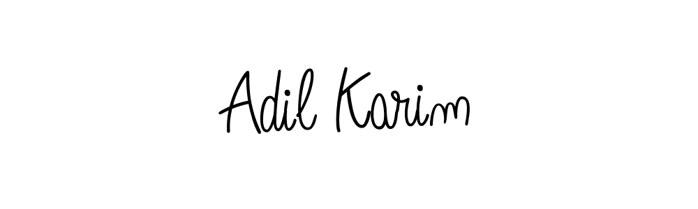 You should practise on your own different ways (Angelique-Rose-font-FFP) to write your name (Adil Karim) in signature. don't let someone else do it for you. Adil Karim signature style 5 images and pictures png