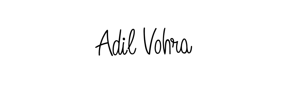 The best way (Angelique-Rose-font-FFP) to make a short signature is to pick only two or three words in your name. The name Adil Vohra include a total of six letters. For converting this name. Adil Vohra signature style 5 images and pictures png