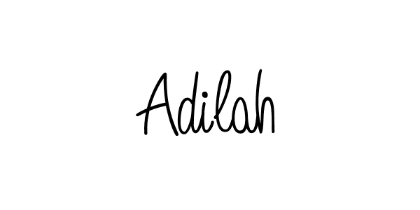 Use a signature maker to create a handwritten signature online. With this signature software, you can design (Angelique-Rose-font-FFP) your own signature for name Adilah. Adilah signature style 5 images and pictures png