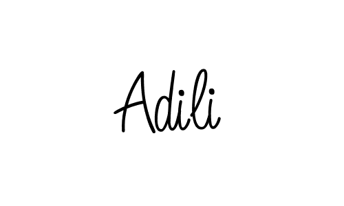 The best way (Angelique-Rose-font-FFP) to make a short signature is to pick only two or three words in your name. The name Adili include a total of six letters. For converting this name. Adili signature style 5 images and pictures png