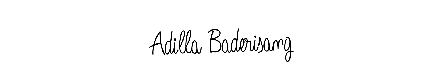 How to make Adilla Baderisang name signature. Use Angelique-Rose-font-FFP style for creating short signs online. This is the latest handwritten sign. Adilla Baderisang signature style 5 images and pictures png