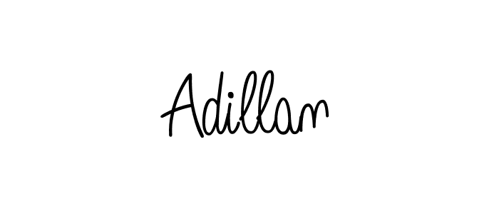Make a beautiful signature design for name Adillan. With this signature (Angelique-Rose-font-FFP) style, you can create a handwritten signature for free. Adillan signature style 5 images and pictures png