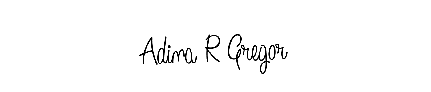 if you are searching for the best signature style for your name Adina R Gregor. so please give up your signature search. here we have designed multiple signature styles  using Angelique-Rose-font-FFP. Adina R Gregor signature style 5 images and pictures png