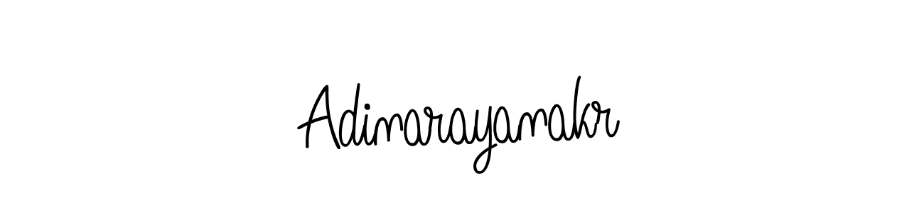 Use a signature maker to create a handwritten signature online. With this signature software, you can design (Angelique-Rose-font-FFP) your own signature for name Adinarayanakr. Adinarayanakr signature style 5 images and pictures png