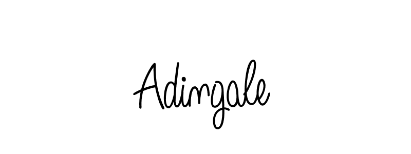 Use a signature maker to create a handwritten signature online. With this signature software, you can design (Angelique-Rose-font-FFP) your own signature for name Adingale. Adingale signature style 5 images and pictures png