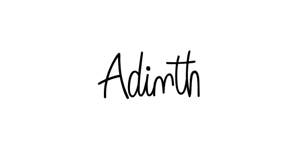 Make a beautiful signature design for name Adinth. With this signature (Angelique-Rose-font-FFP) style, you can create a handwritten signature for free. Adinth signature style 5 images and pictures png