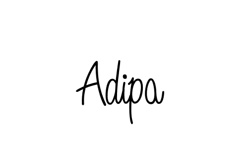 The best way (Angelique-Rose-font-FFP) to make a short signature is to pick only two or three words in your name. The name Adipa include a total of six letters. For converting this name. Adipa signature style 5 images and pictures png