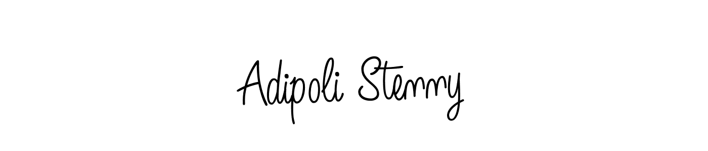 Create a beautiful signature design for name Adipoli Stenny. With this signature (Angelique-Rose-font-FFP) fonts, you can make a handwritten signature for free. Adipoli Stenny signature style 5 images and pictures png