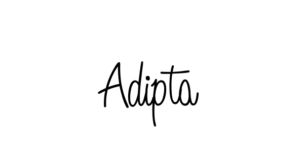 How to make Adipta signature? Angelique-Rose-font-FFP is a professional autograph style. Create handwritten signature for Adipta name. Adipta signature style 5 images and pictures png