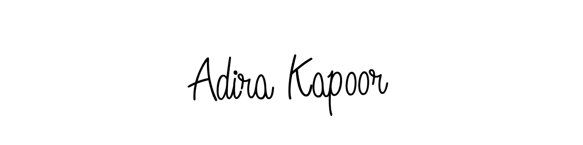 The best way (Angelique-Rose-font-FFP) to make a short signature is to pick only two or three words in your name. The name Adira Kapoor include a total of six letters. For converting this name. Adira Kapoor signature style 5 images and pictures png