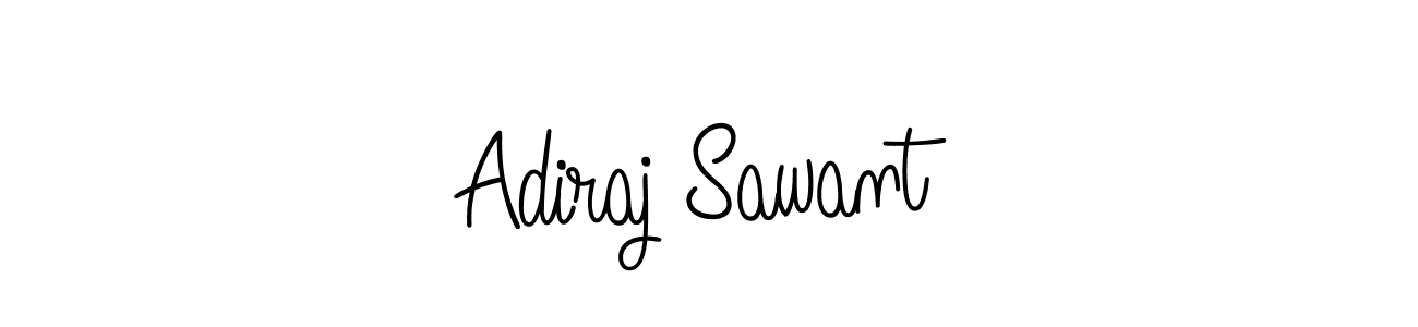 Use a signature maker to create a handwritten signature online. With this signature software, you can design (Angelique-Rose-font-FFP) your own signature for name Adiraj Sawant. Adiraj Sawant signature style 5 images and pictures png