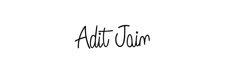 Design your own signature with our free online signature maker. With this signature software, you can create a handwritten (Angelique-Rose-font-FFP) signature for name Adit Jain. Adit Jain signature style 5 images and pictures png