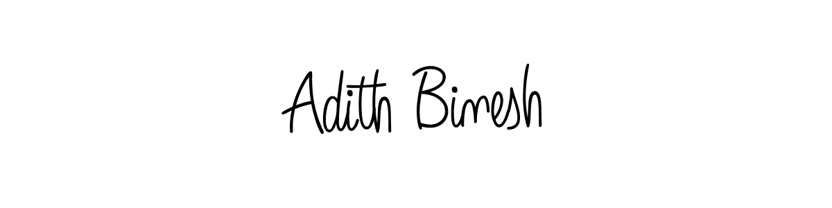 Make a beautiful signature design for name Adith Binesh. With this signature (Angelique-Rose-font-FFP) style, you can create a handwritten signature for free. Adith Binesh signature style 5 images and pictures png