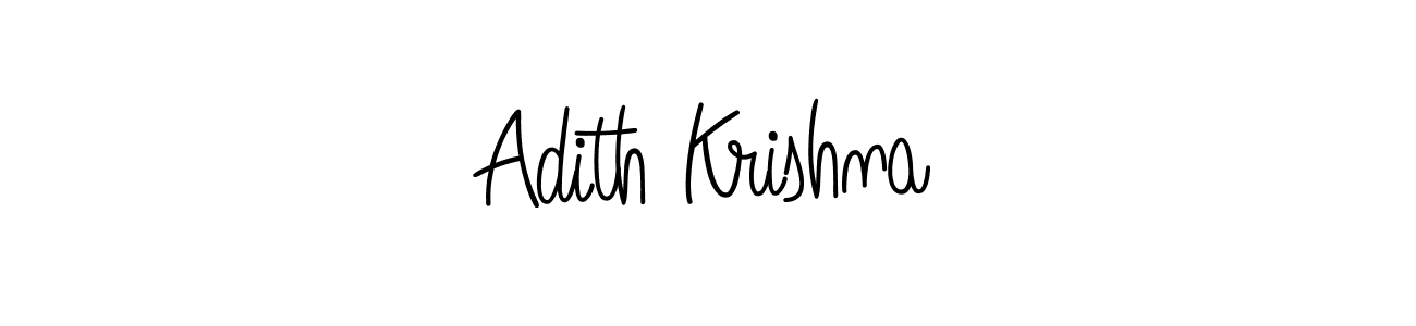 How to make Adith Krishna name signature. Use Angelique-Rose-font-FFP style for creating short signs online. This is the latest handwritten sign. Adith Krishna signature style 5 images and pictures png