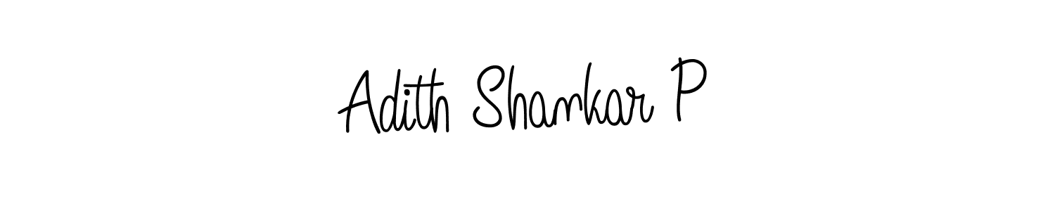 How to make Adith Shankar P name signature. Use Angelique-Rose-font-FFP style for creating short signs online. This is the latest handwritten sign. Adith Shankar P signature style 5 images and pictures png