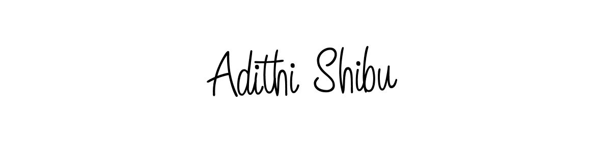 Make a beautiful signature design for name Adithi Shibu. With this signature (Angelique-Rose-font-FFP) style, you can create a handwritten signature for free. Adithi Shibu signature style 5 images and pictures png