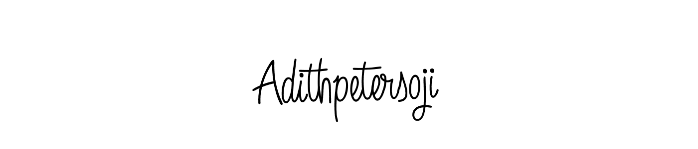 The best way (Angelique-Rose-font-FFP) to make a short signature is to pick only two or three words in your name. The name Adithpetersoji include a total of six letters. For converting this name. Adithpetersoji signature style 5 images and pictures png