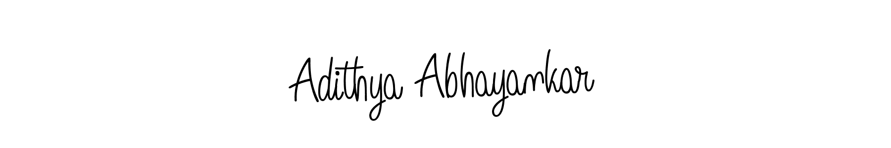 Make a beautiful signature design for name Adithya Abhayankar. With this signature (Angelique-Rose-font-FFP) style, you can create a handwritten signature for free. Adithya Abhayankar signature style 5 images and pictures png