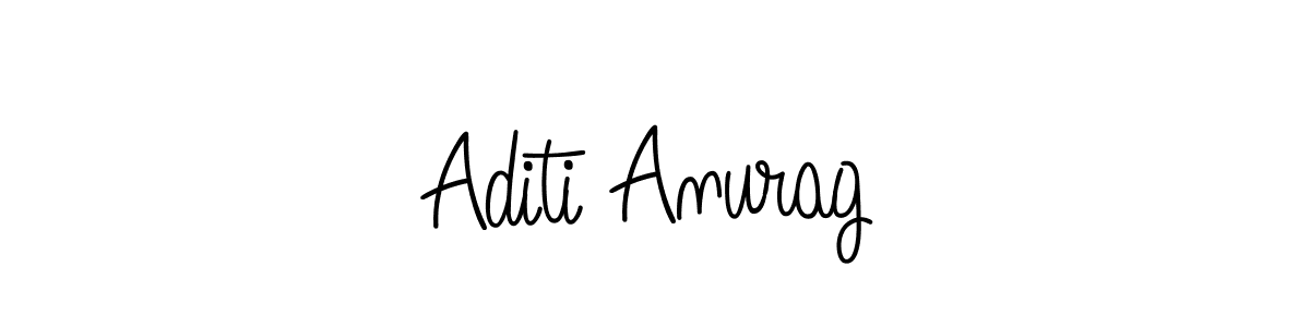 How to make Aditi Anurag name signature. Use Angelique-Rose-font-FFP style for creating short signs online. This is the latest handwritten sign. Aditi Anurag signature style 5 images and pictures png