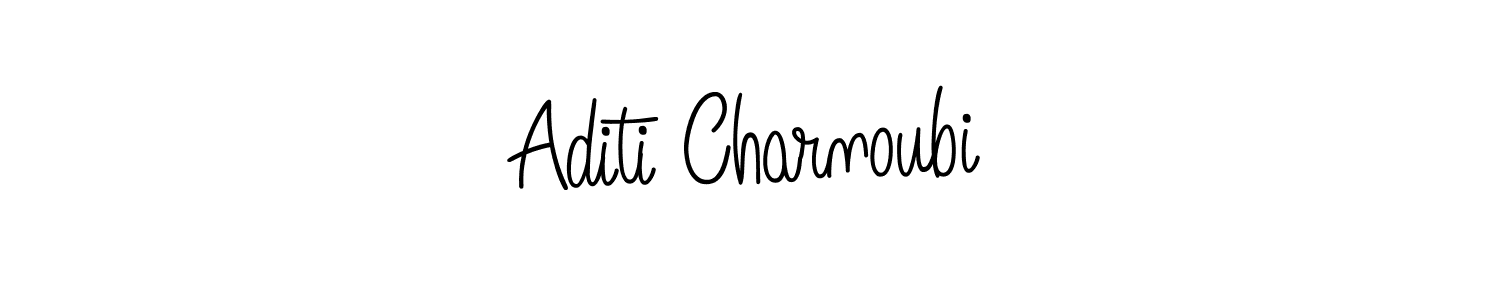 Angelique-Rose-font-FFP is a professional signature style that is perfect for those who want to add a touch of class to their signature. It is also a great choice for those who want to make their signature more unique. Get Aditi Charnoubi name to fancy signature for free. Aditi Charnoubi signature style 5 images and pictures png