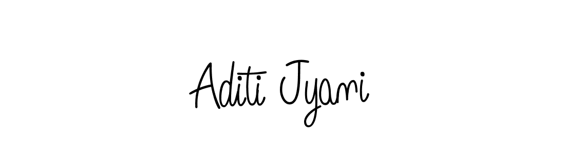 The best way (Angelique-Rose-font-FFP) to make a short signature is to pick only two or three words in your name. The name Aditi Jyani include a total of six letters. For converting this name. Aditi Jyani signature style 5 images and pictures png
