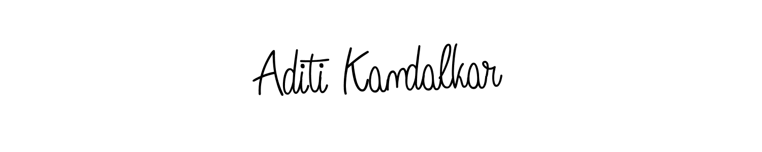 Create a beautiful signature design for name Aditi Kandalkar. With this signature (Angelique-Rose-font-FFP) fonts, you can make a handwritten signature for free. Aditi Kandalkar signature style 5 images and pictures png