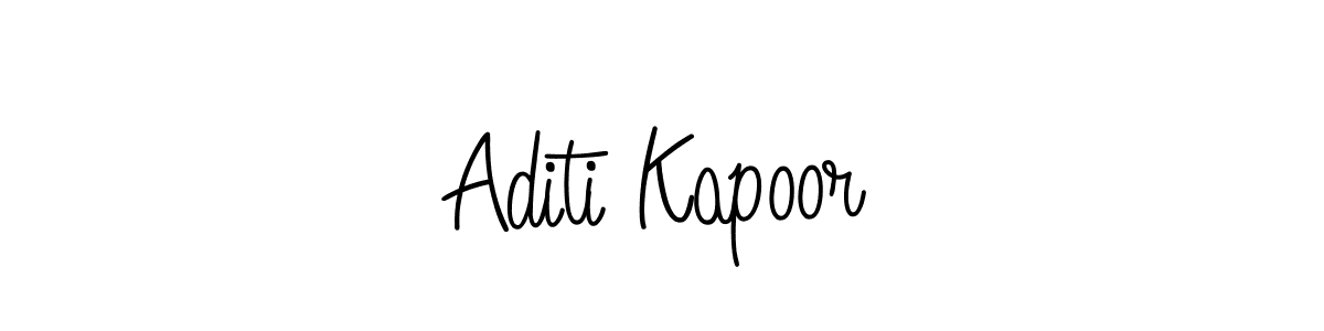 Make a beautiful signature design for name Aditi Kapoor. With this signature (Angelique-Rose-font-FFP) style, you can create a handwritten signature for free. Aditi Kapoor signature style 5 images and pictures png