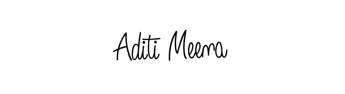 Design your own signature with our free online signature maker. With this signature software, you can create a handwritten (Angelique-Rose-font-FFP) signature for name Aditi Meena. Aditi Meena signature style 5 images and pictures png