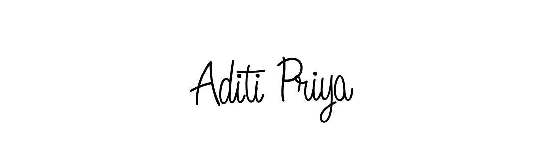 Make a beautiful signature design for name Aditi Priya. With this signature (Angelique-Rose-font-FFP) style, you can create a handwritten signature for free. Aditi Priya signature style 5 images and pictures png