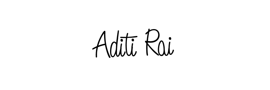 You should practise on your own different ways (Angelique-Rose-font-FFP) to write your name (Aditi Rai) in signature. don't let someone else do it for you. Aditi Rai signature style 5 images and pictures png