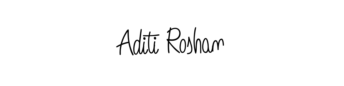 The best way (Angelique-Rose-font-FFP) to make a short signature is to pick only two or three words in your name. The name Aditi Roshan include a total of six letters. For converting this name. Aditi Roshan signature style 5 images and pictures png