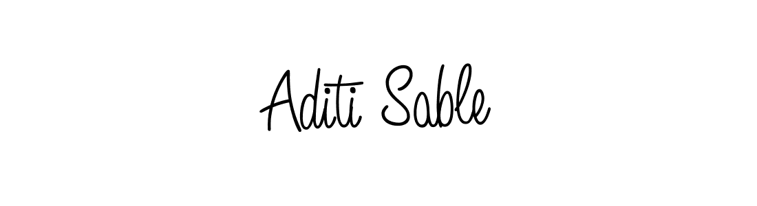 Design your own signature with our free online signature maker. With this signature software, you can create a handwritten (Angelique-Rose-font-FFP) signature for name Aditi Sable. Aditi Sable signature style 5 images and pictures png
