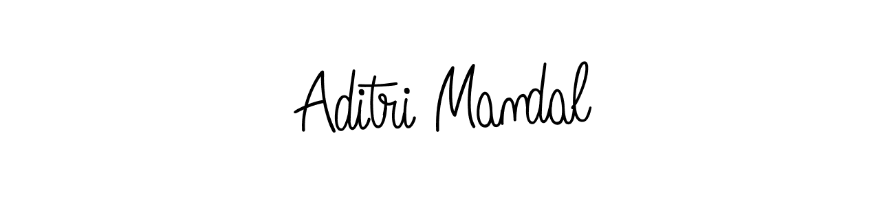 The best way (Angelique-Rose-font-FFP) to make a short signature is to pick only two or three words in your name. The name Aditri Mandal include a total of six letters. For converting this name. Aditri Mandal signature style 5 images and pictures png