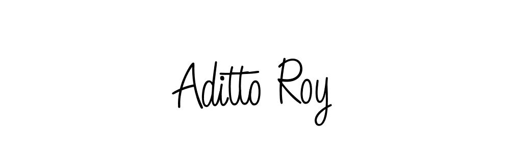 You should practise on your own different ways (Angelique-Rose-font-FFP) to write your name (Aditto Roy) in signature. don't let someone else do it for you. Aditto Roy signature style 5 images and pictures png