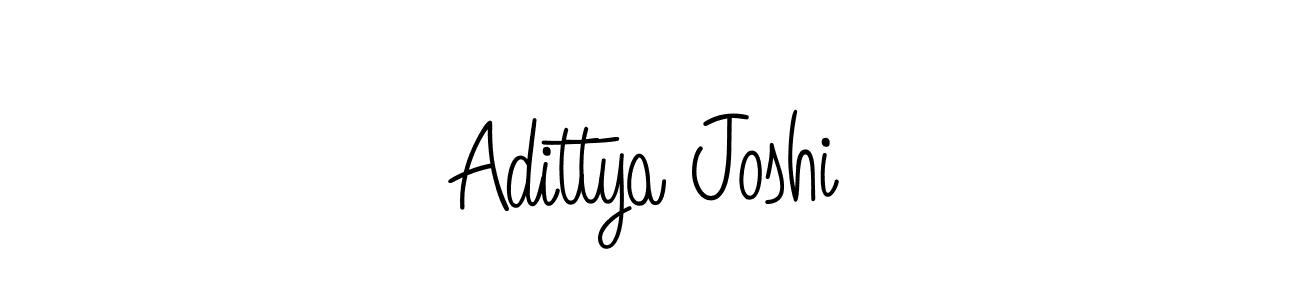 Use a signature maker to create a handwritten signature online. With this signature software, you can design (Angelique-Rose-font-FFP) your own signature for name Adittya Joshi. Adittya Joshi signature style 5 images and pictures png